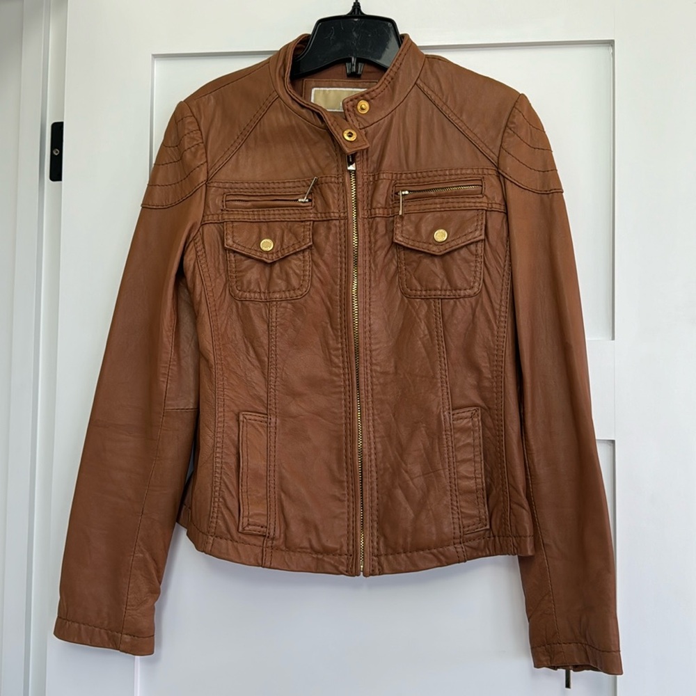Michael Kors Moto Leather Jacket